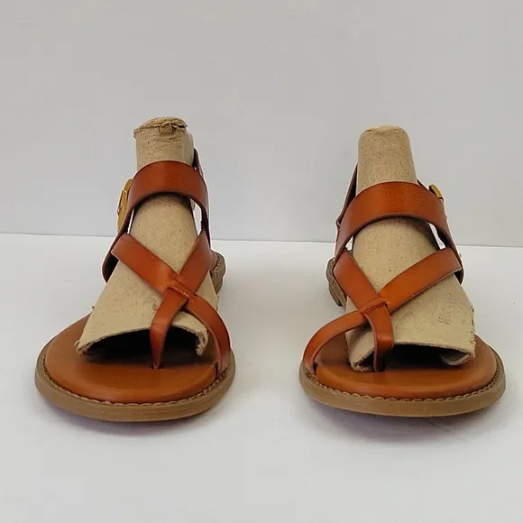 Franco Sarto Gabby 2 Criss- Cross Sandals Brown Size 8