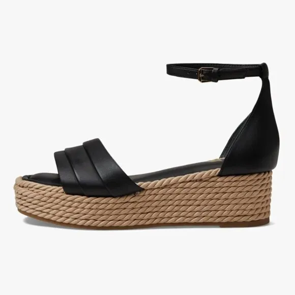 Franco Sarto Sandals Via Black Leather