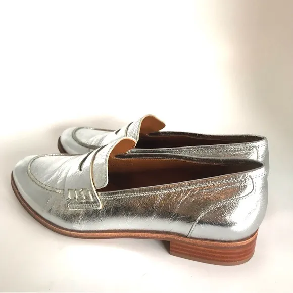 Franco Sarto Silver Jolette Penny Loafers (6.5M)