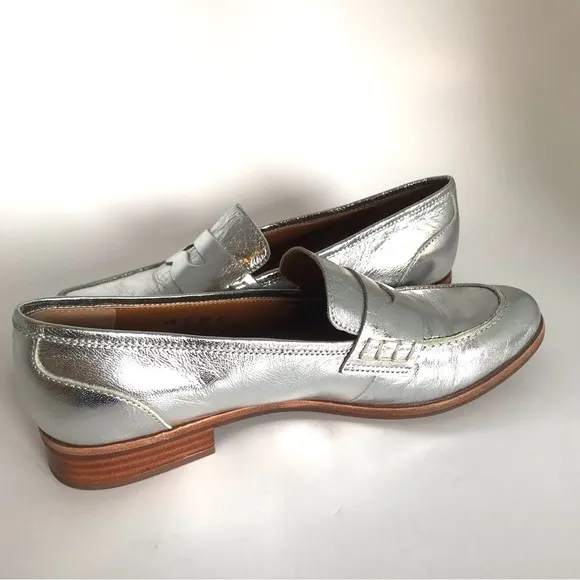 Franco Sarto Silver Jolette Penny Loafers (6.5M)