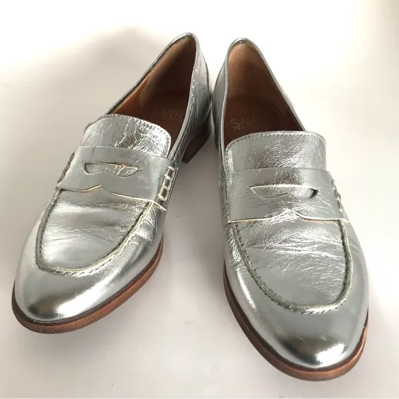 Franco Sarto Silver Jolette Penny Loafers (6.5M)