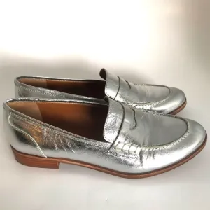 Franco Sarto Silver Jolette Penny Loafers (6.5M)