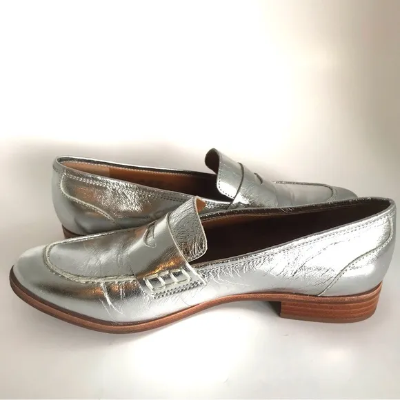Franco Sarto Silver Jolette Penny Loafers (6.5M)