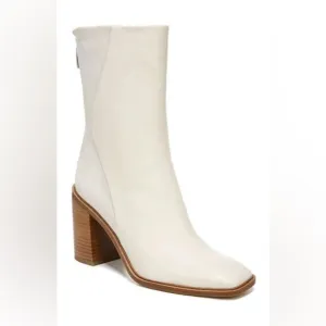 Franco Sarto Steviena Womens Leather Square Toe Mid-Calf Boots