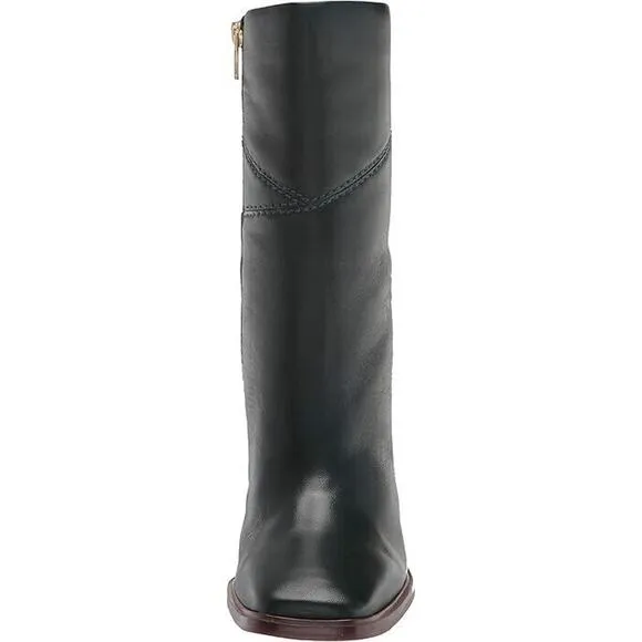 Franco Sarto Women's Stevie Mid Calf Boots Leather, Black Size 6M