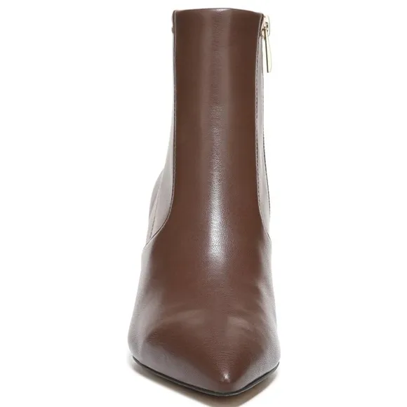 Franco Sarto‎ Women's Temira Side Zip Wedge Bootie Brown Ankle boots 8.5