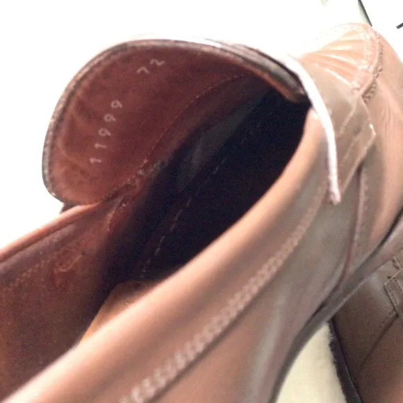 Fratelli Rossetti 100% Soft Calf Leather Chestnut Penny Loafers Size 9 Gorgeous