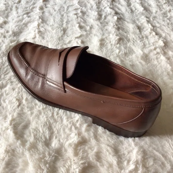 Fratelli Rossetti 100% Soft Calf Leather Chestnut Penny Loafers Size 9 Gorgeous