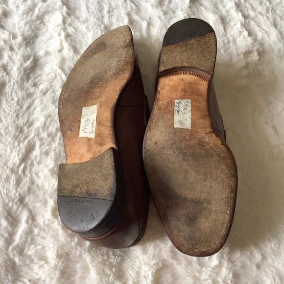 Fratelli Rossetti 100% Soft Calf Leather Chestnut Penny Loafers Size 9 Gorgeous