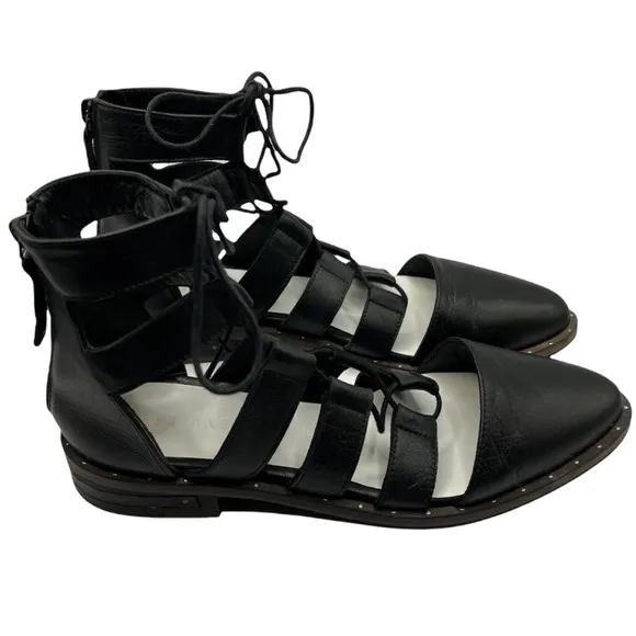Freda Salvador Black Gladiator Sandals