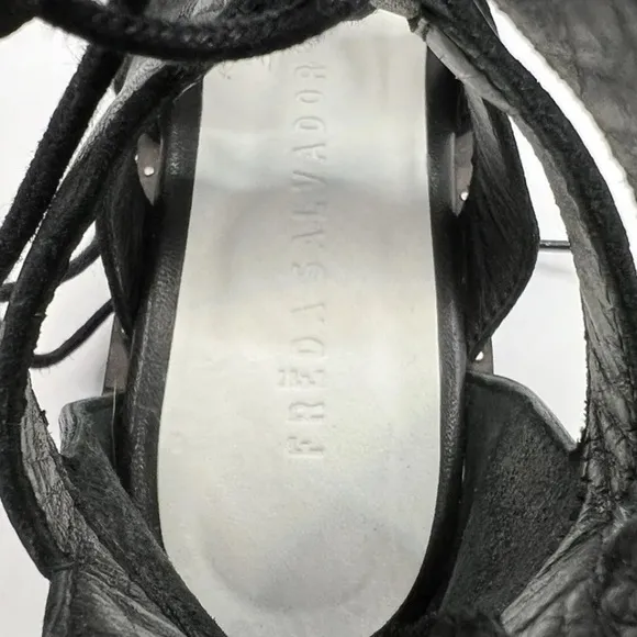 Freda Salvador Black Gladiator Sandals
