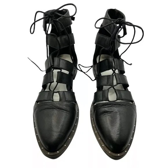 Freda Salvador Black Gladiator Sandals
