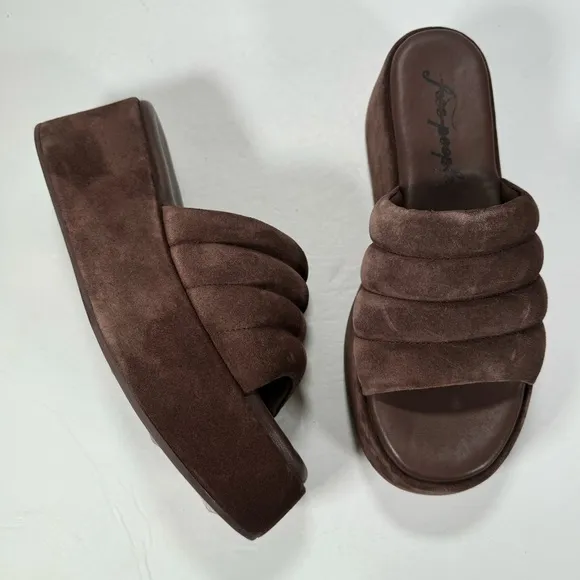 Free People Almost Paradise Platform Sandals Sunbaked Brown Women's Size 8.5