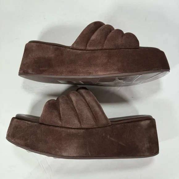 Free People Almost Paradise Platform Sandals Sunbaked Brown Women's Size 8.5