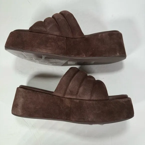 Free People Almost Paradise Platform Sandals Sunbaked Brown Women's Size 8.5