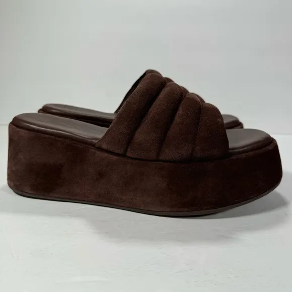 Free People Almost Paradise Platform Sandals Sunbaked Brown Women's Size 8.5