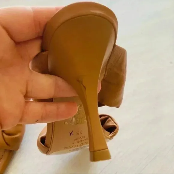 Free People Alohas Twist Strap Mule Sandals Brown Size 38 NWOT $190