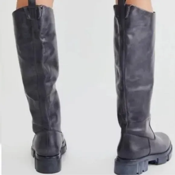 Free People Brooks Tall Leather Boots Size 37
