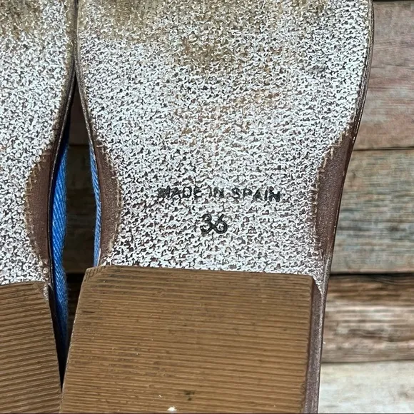 Free People Denim Open Toe Sandals