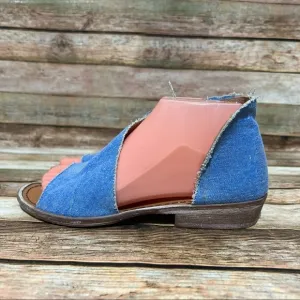 Free People Denim Open Toe Sandals