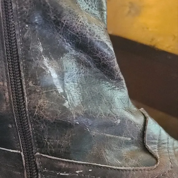 Free people distress Dark brown knee High leather boots
