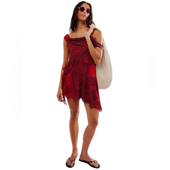 FREE PEOPLE Double Take Mini Dress, Size S.