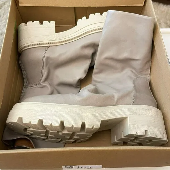 Free People Emma Ruched Boot Phantom Size 38.5 US 8.5 NEW
