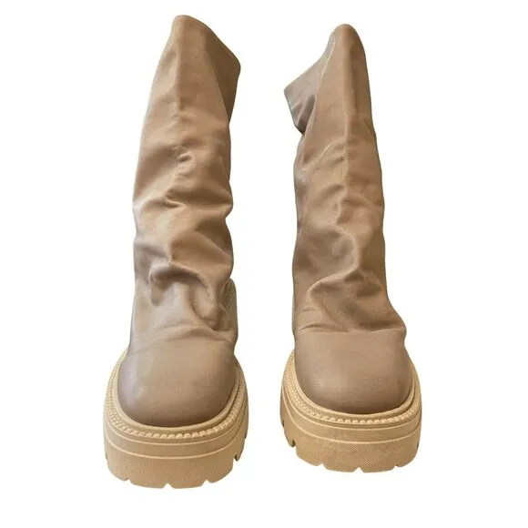 Free People Emma Ruched Boot Phantom Size 38.5 US 8.5 NEW