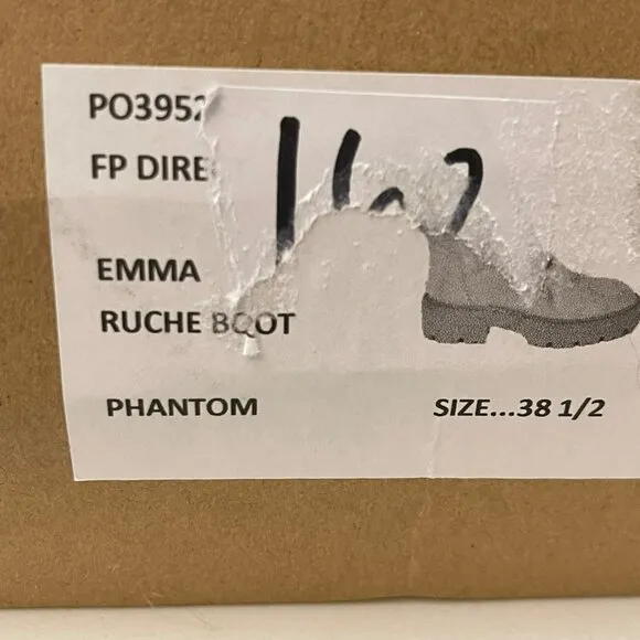 Free People Emma Ruched Boot Phantom Size 38.5 US 8.5 NEW