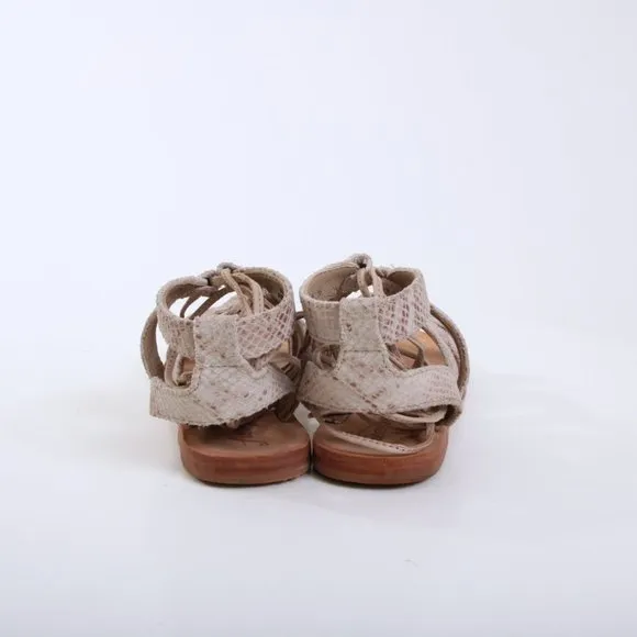 Free People Gladiator Snake Print Open Toe Sandals