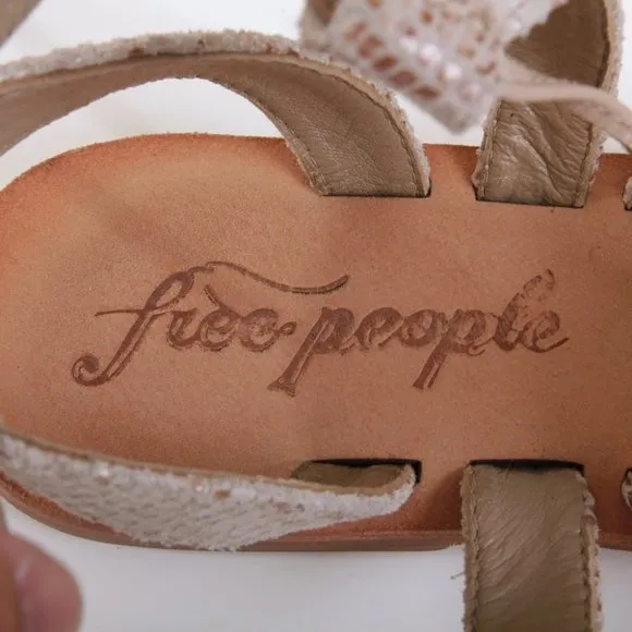 Free People Gladiator Snake Print Open Toe Sandals