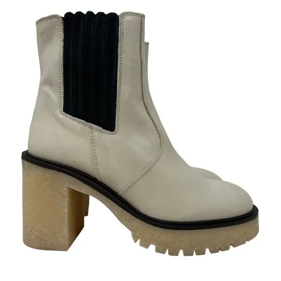 Free People James Chunky Heel Chelsea Boot White