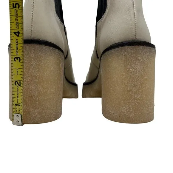 Free People James Chunky Heel Chelsea Boot White