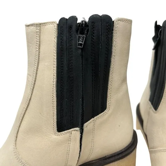 Free People James Chunky Heel Chelsea Boot White