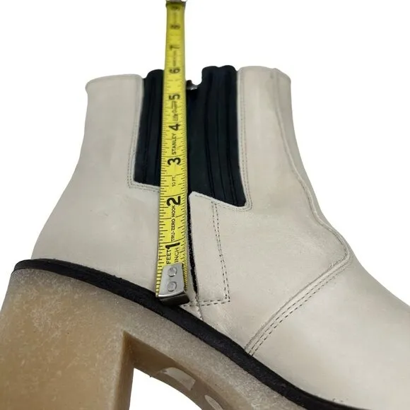 Free People James Chunky Heel Chelsea Boot White