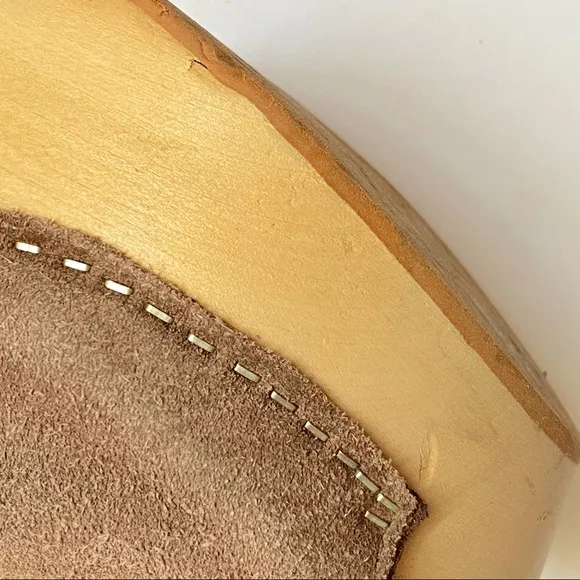 Free People Jeffrey Campbell sweet Jane taupe tan suede wood platform clog heels