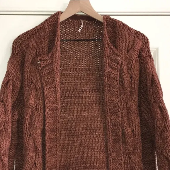Free People Keep in Touch Chunky Cardi XS
