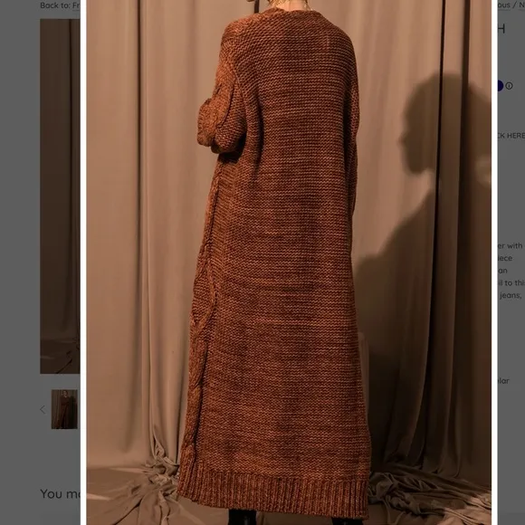 Free People Keep in Touch Chunky Cardi XS