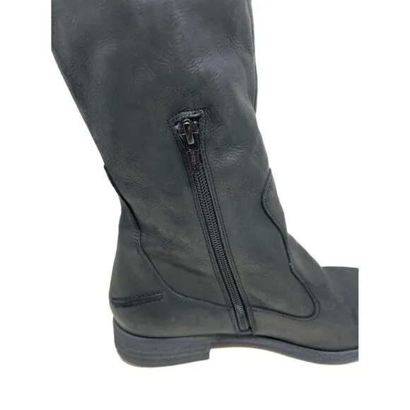Free People Leather Brenna Black Over The Knee Boots