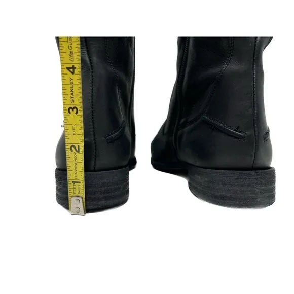 Free People Leather Brenna Black Over The Knee Boots