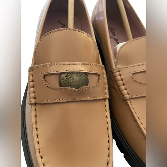 Free People Liv Leather Loafer in Camel