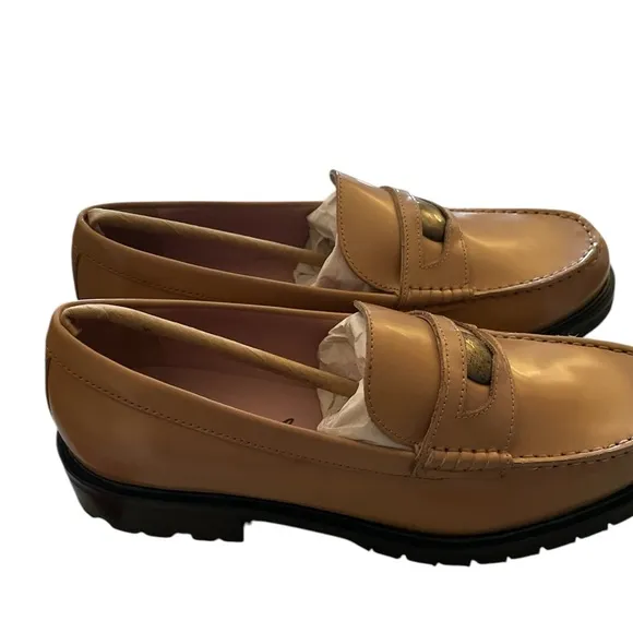 Free People Liv Leather Loafer in Camel