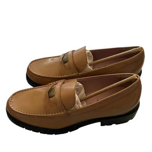 Free People Liv Leather Loafer in Camel