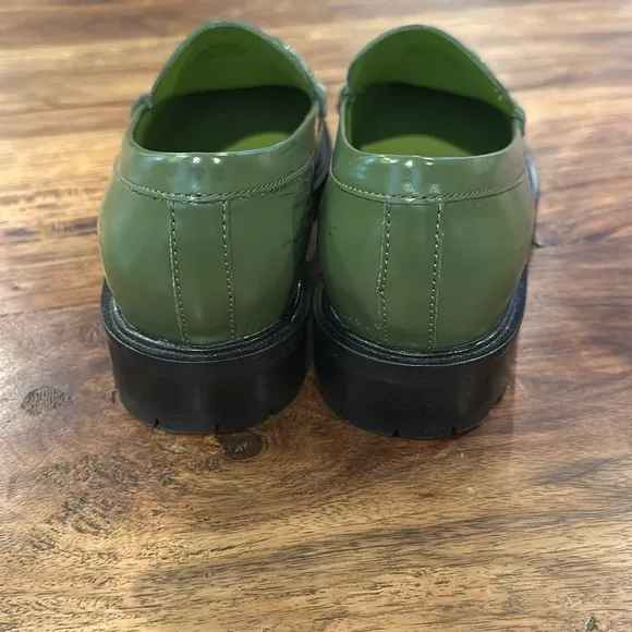 FREE PEOPLE Liv Penny Loafers in Green Apple 38.5