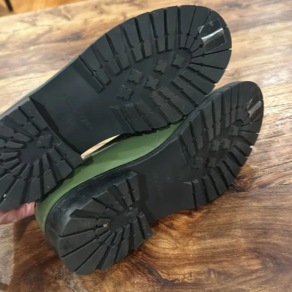 FREE PEOPLE Liv Penny Loafers in Green Apple 38.5