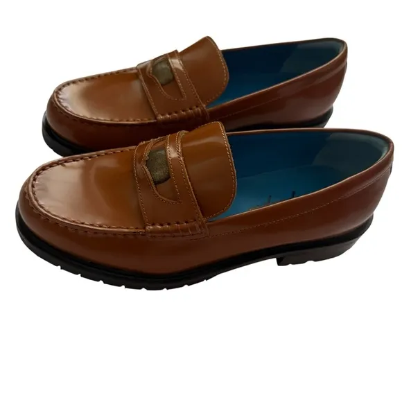Free People Liv Womens Loafers Size 7.5 Brown Leather Classic New In Box