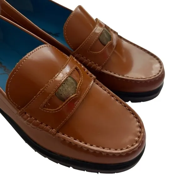 Free People Liv Womens Loafers Size 7.5 Brown Leather Classic New In Box