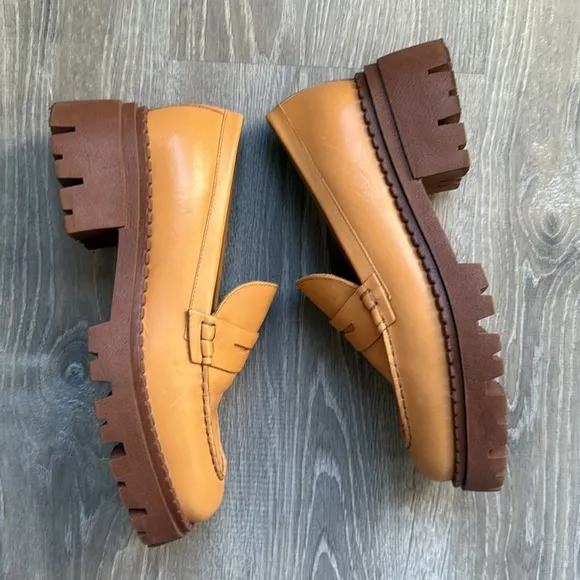Free People Lyra Lug Sole Loafer Saffron