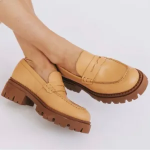 Free People Lyra Lug Sole Loafer Saffron