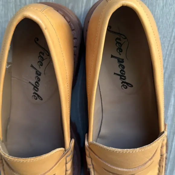 Free People Lyra Lug Sole Loafer Saffron